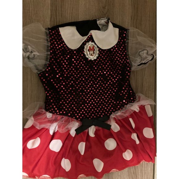 Disney Minnie Mouse Costume Dress 12-18 Months Halloween Costume Black Red Tulle - Picture 1 of 3